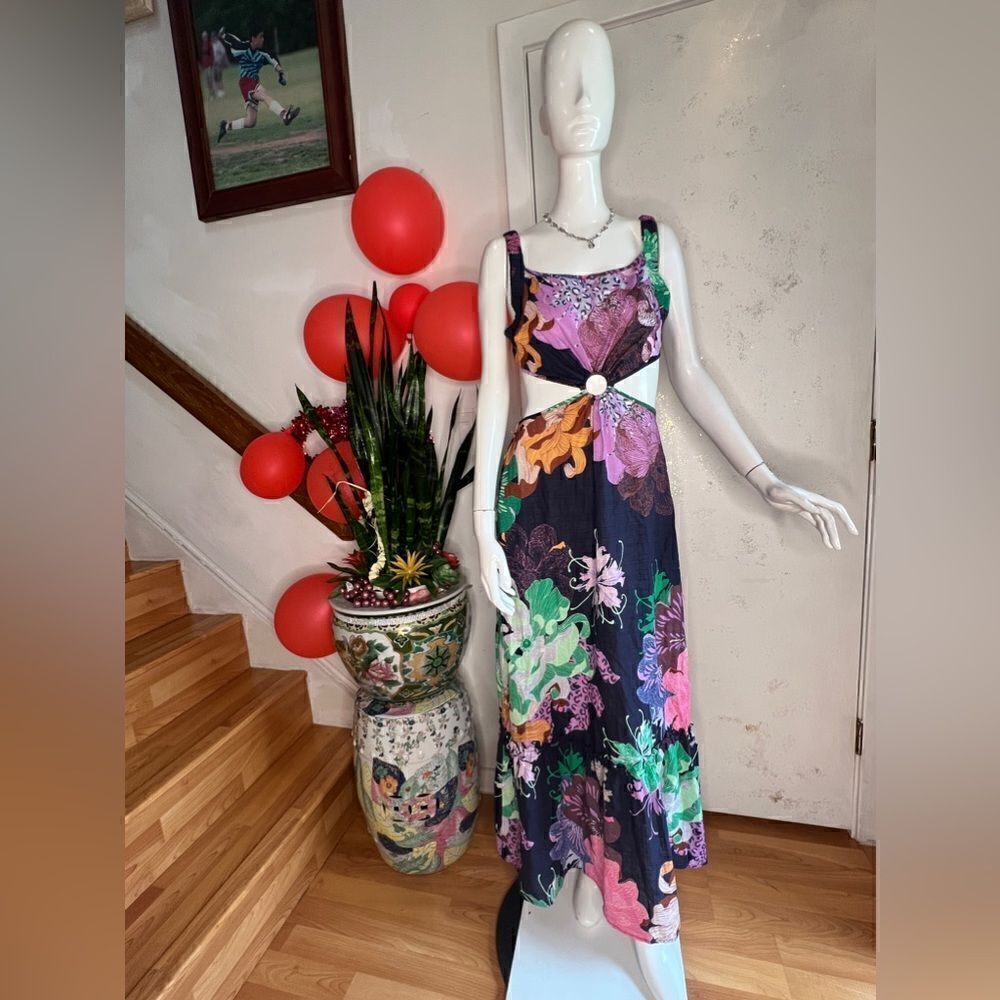 Anthropologie Maeve Cut-Out Maxi Dress - Picture 6 of 8